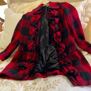 Plenty by Tracy Reese heavy ruffled coat